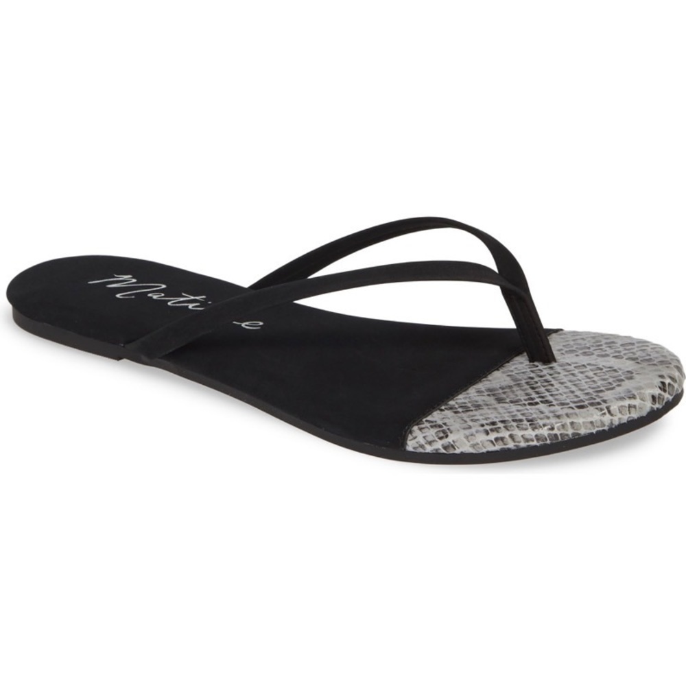 NEW IN BOX MATISSE Malibu Snake Print Flip Flops